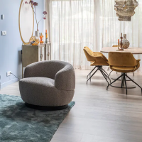 WOOLLY DRAAIFAUTEUIL BOUCLÉ NATUREL GEMELEERD VanEtje Stoer Wonen